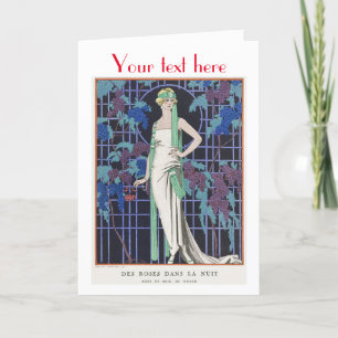 George Barbier Art déco Carte de remerciements mod
