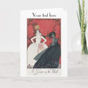 George Barbier Art déco Carte de remerciements mod