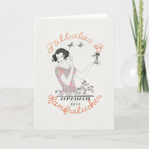 George Barbier, Carte de remerciements Art déco