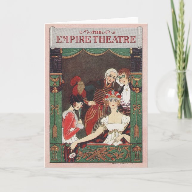 George Barbier, Carte de remerciements Art déco (Devant)