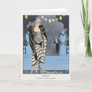 George Barbier, Carte de remerciements Art déco