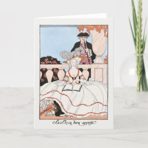 George Barbier, Carte de remerciements Art déco