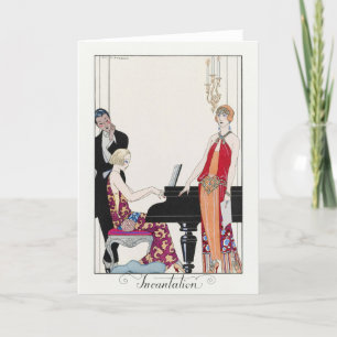 George Barbier, Carte de remerciements Art déco