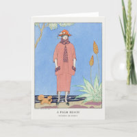 George Barbier, Carte de remerciements Art déco