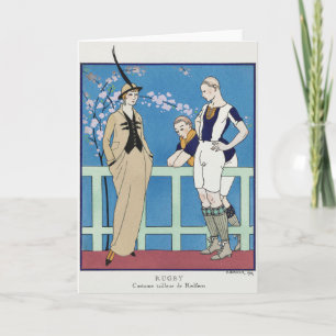 George Barbier, Carte de remerciements Art déco