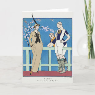 George Barbier, Carte de remerciements Art déco