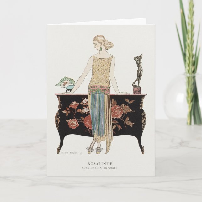 George Barbier, Carte de remerciements Art déco (Devant)