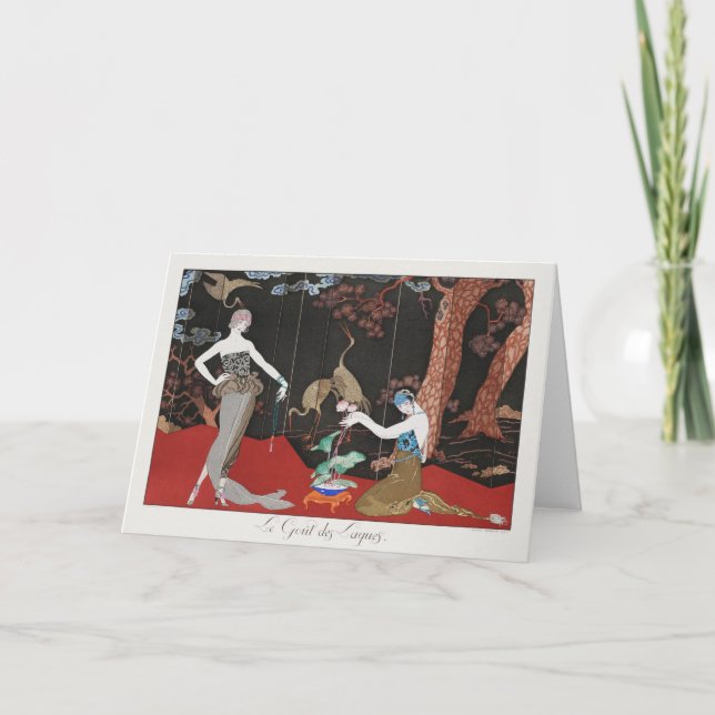 George Barbier, Carte de remerciements Art déco (Devant)