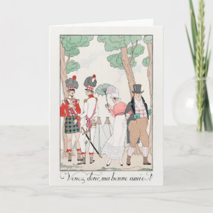 George Barbier, Carte de remerciements Art déco