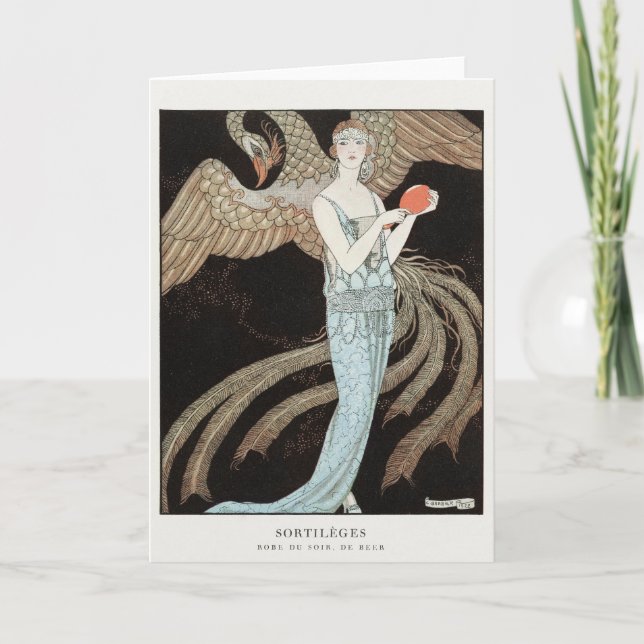 George Barbier, Carte de remerciements Art déco (Devant)