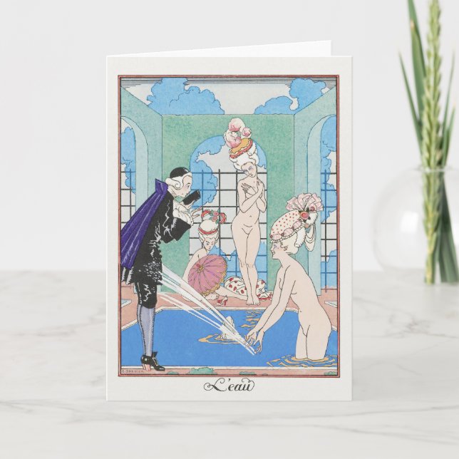 George Barbier, Carte de remerciements Art déco (Devant)