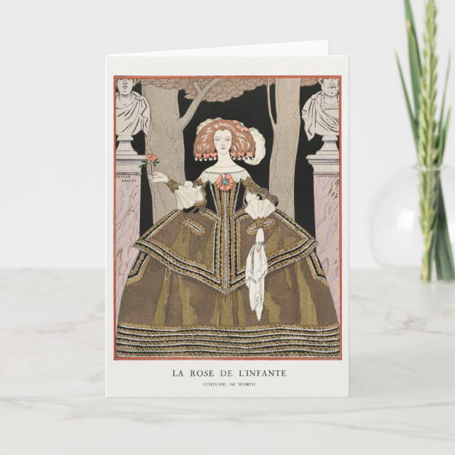 George Barbier, Carte de remerciements Art déco (Devant)