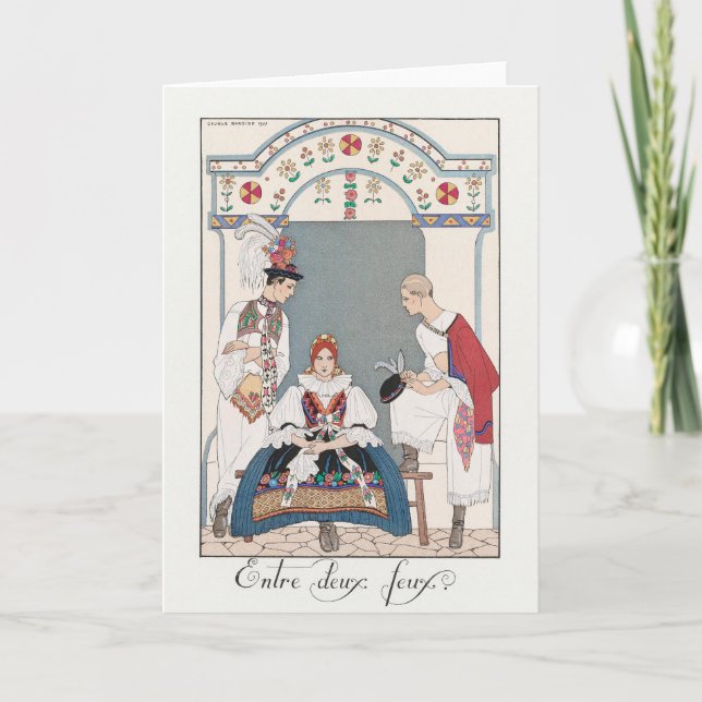 George Barbier, Carte de remerciements Art déco (Devant)