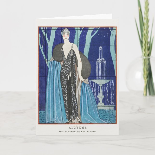 George Barbier, Carte de remerciements Art déco (Devant)