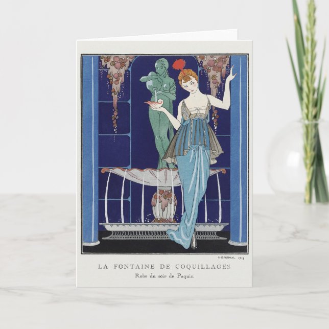 George Barbier, Carte de remerciements Art déco (Devant)