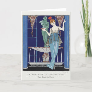 George Barbier, Carte de remerciements Art déco