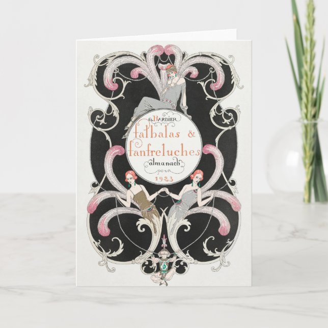 George Barbier, Carte de remerciements Art déco (Devant)