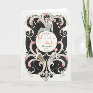 George Barbier, Carte de remerciements Art déco