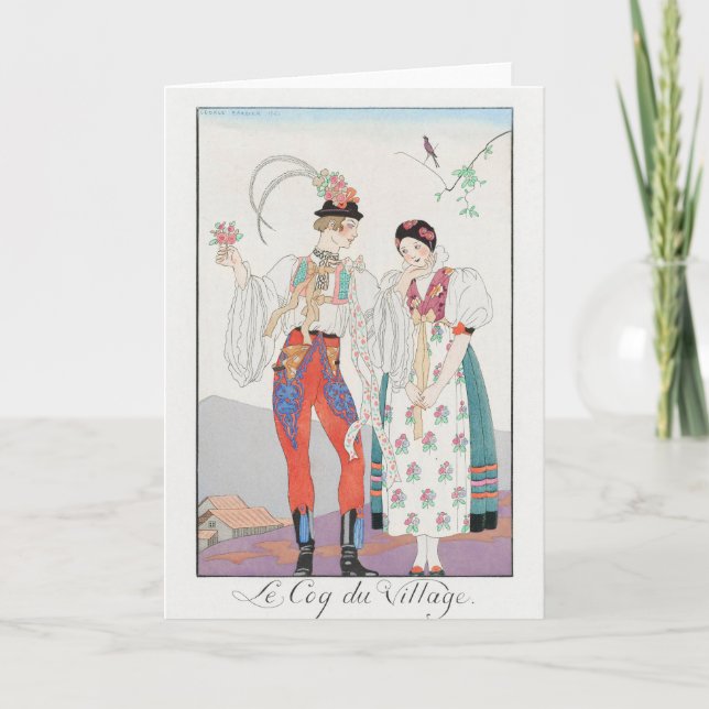 George Barbier, Carte de remerciements Art déco (Devant)