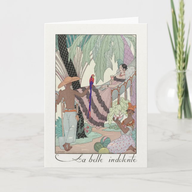 George Barbier, Carte de remerciements Art déco (Devant)