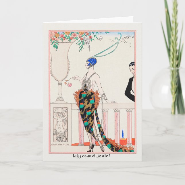 George Barbier, Carte de remerciements Art déco (Devant)