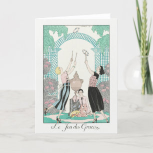 George Barbier, Carte de remerciements Art déco