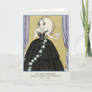 George Barbier, Carte de remerciements Art déco