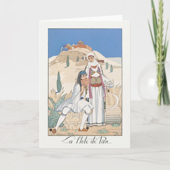 George Barbier, Carte de remerciements Art déco (Devant)