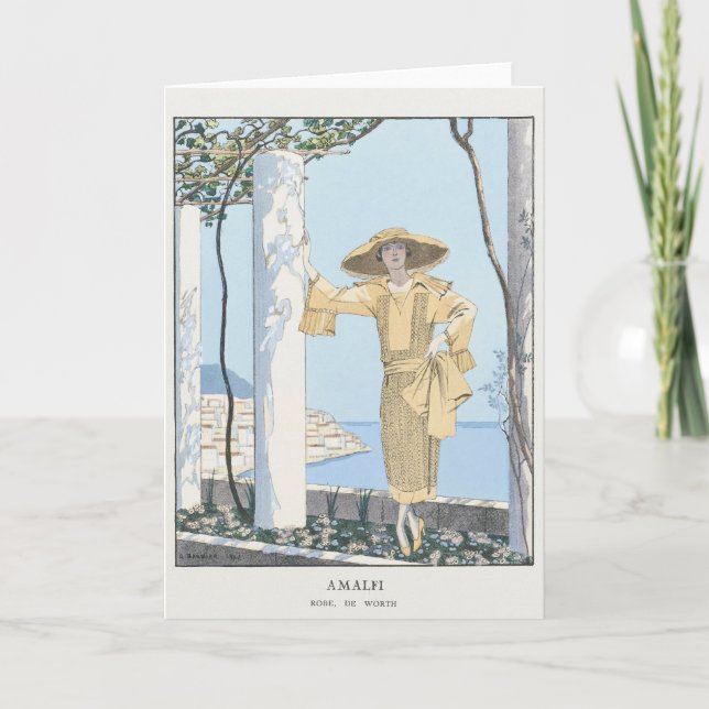 George Barbier, Carte de remerciements Art déco (Devant)