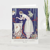 George Barbier, Carte de remerciements Art déco