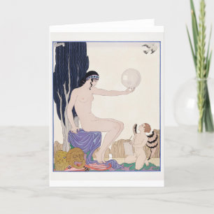 George Barbier, Carte de remerciements Art déco