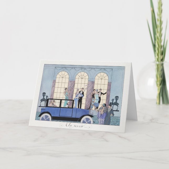 George Barbier, Carte de remerciements Art déco (Devant)