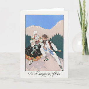 George Barbier, Carte de remerciements Art déco