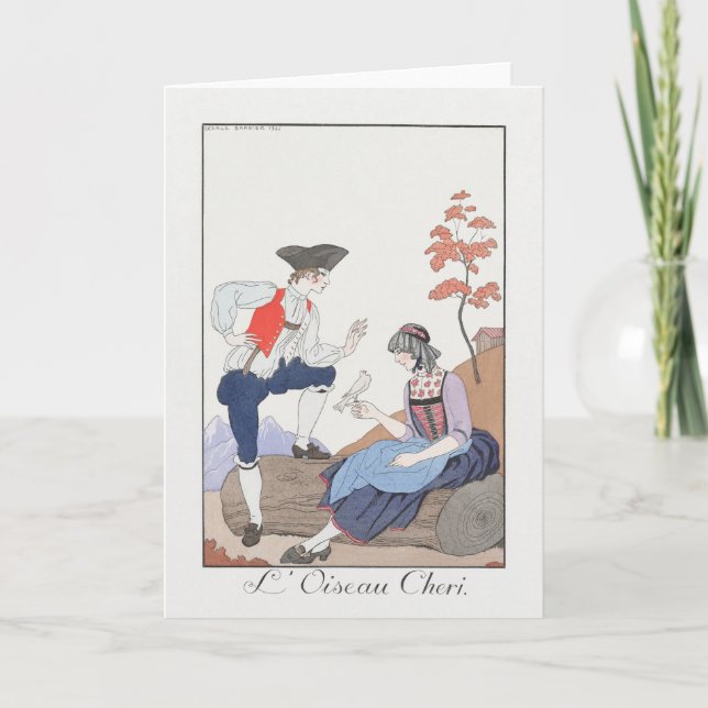 George Barbier, Carte de remerciements Art déco (Devant)