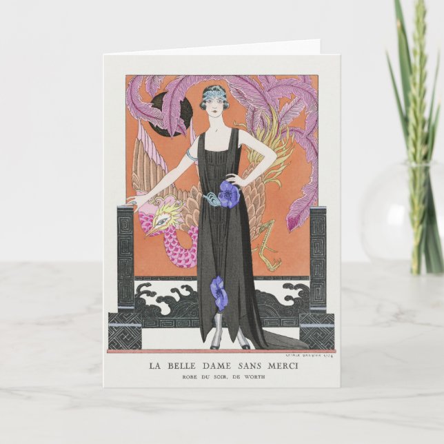 George Barbier, Carte de remerciements Art déco (Devant)