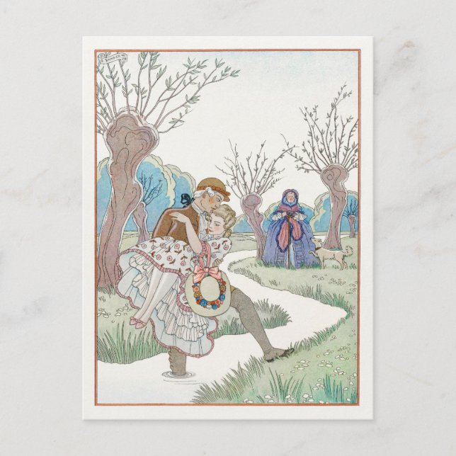 George Barbier, carte postale Art déco (Devant)