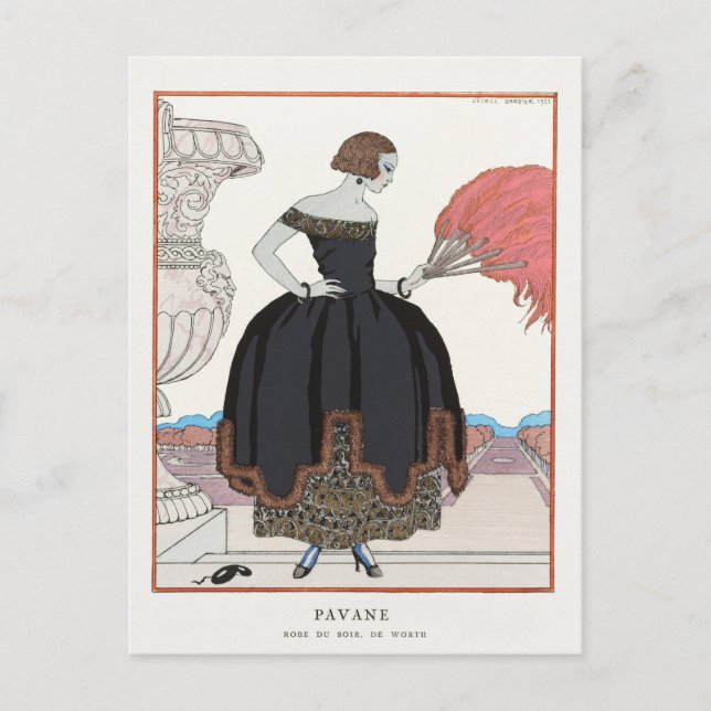 George Barbier, carte postale Art déco (Devant)