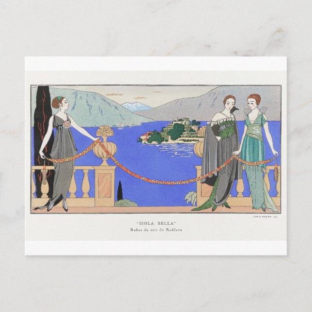 George Barbier, carte postale Art déco (Devant)