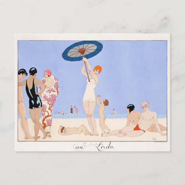 George Barbier, carte postale Art déco (Devant)