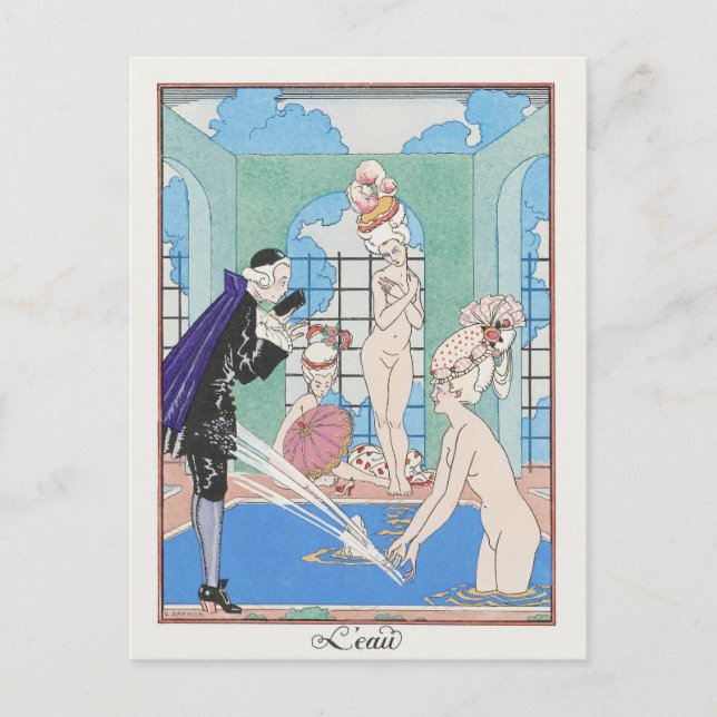 George Barbier, carte postale Art déco (Devant)