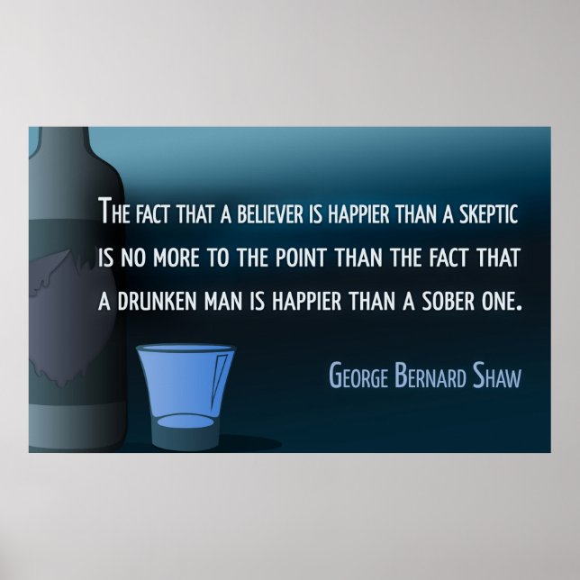 George Bernard Shaw | Poster sur la sobriété (Devant)