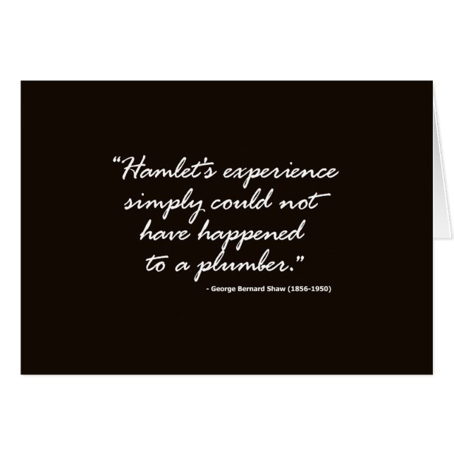 George Bernard Shaw sur Hamlet (Devant horizontal)