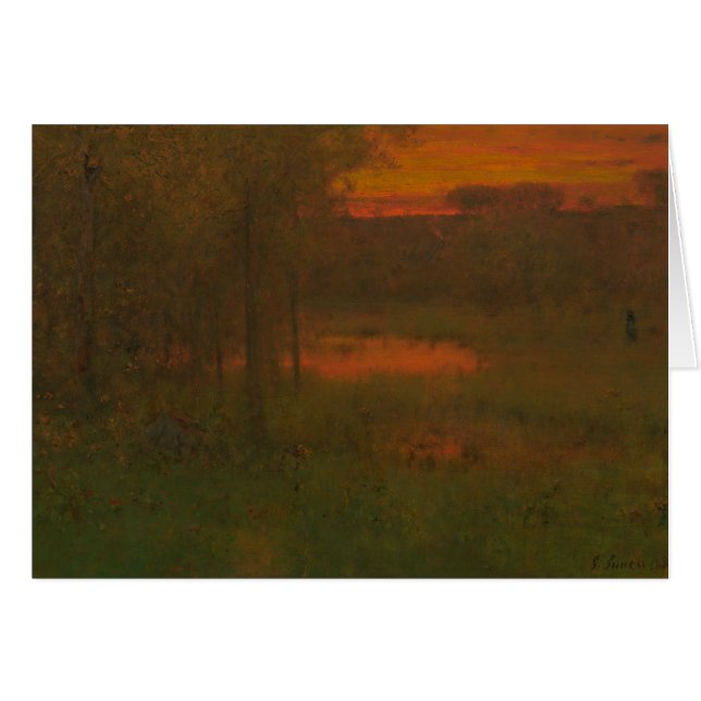 George Inness - Paysage, coucher du soleil (Devant horizontal)