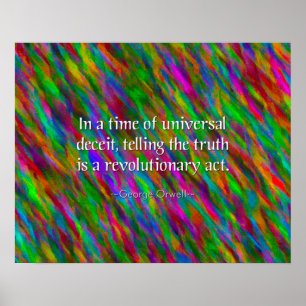 George Orwell Citation de vérité Poster inspirant