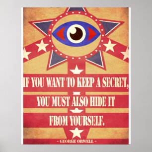 George Orwell Citation Poster minimaliste