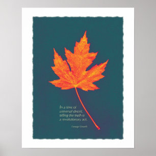 George Orwell Vérité Citation Art Poster