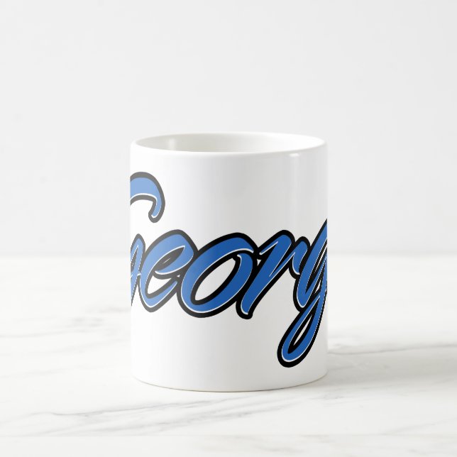 George Prénom Blue Tasse Café (Centre)
