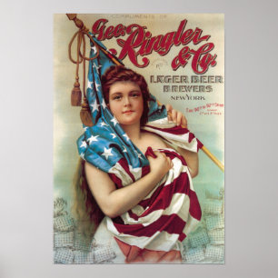 George Ringler & CO. Affiche de bière
