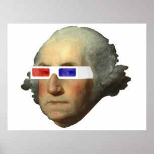 George Washington dans une affiche en 3D