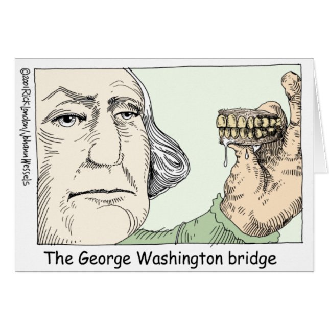 George Washington Dents Drôle Drôle Cadeaux & Obje (Devant horizontal)